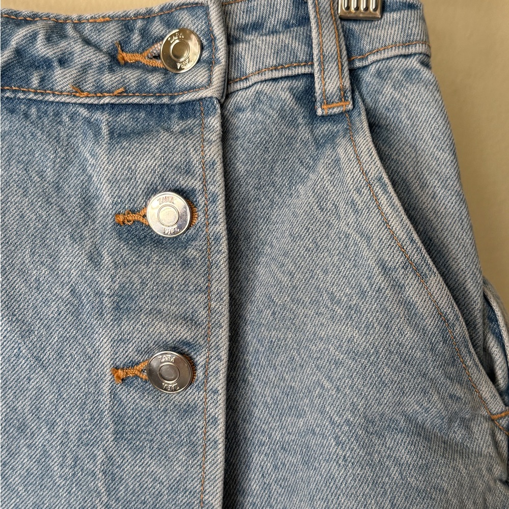 Zara Light Blue Denim Skort XS - Picture 2 of 4